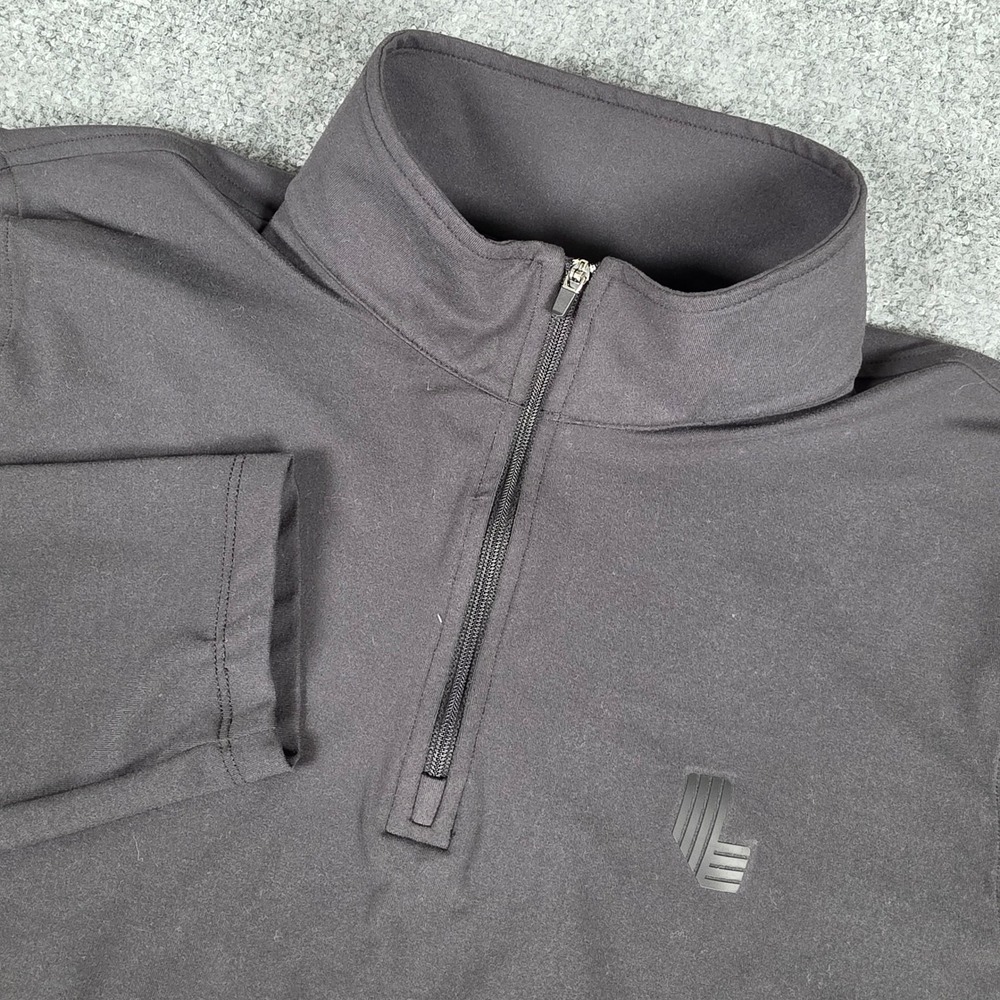 LIV Golf Pullover Mens Large Black Quarter Zip Performance Long Sleeve Shirt